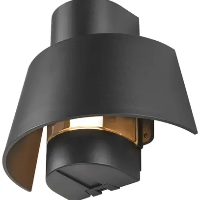 Applique SLV PHOTONI E27 1×0…13W IP55 125×250mm nero 