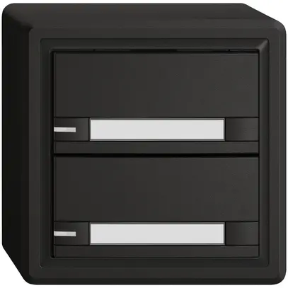 Poussoir KNX RGB AP EDIZIO.liv SNAPFIX® capteur temp.RGB-LED étiqu.2×com.2T no 