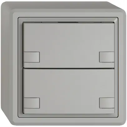 Pulsante KNX RGB AP EDIZIO.liv SNAPFIX® sensore temp.s.LED 2× com.2T grc 