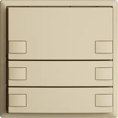 Poussoir ENC KNX 3× EDIZIOdue vanille RGB sans LED 
