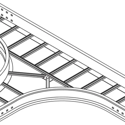 Pezzo a T Lanz per multicanale a lunga campata 300×110mm ZMA 