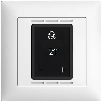 Thermostat d'ambiance ENC EDIZIOdue FMI blanc, avec écran, chauff.sol&conv. 