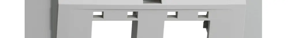 UP-Montageset EDIZIOdue, mit Schrägauslasshaube, für 2×RJ45, hellgrau 