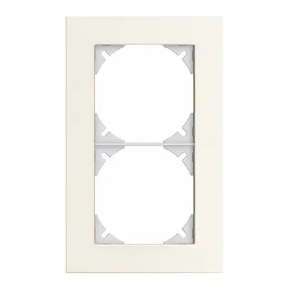 Telaio di cop. EDIZIOdue prestige 2×1 alluminio bianco 