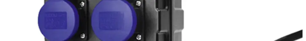 Stromverteiler A. Steffen mit ständer 6×T23 3p IP55 8m schwarz 