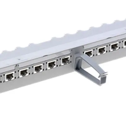 Pannello patch 19"R&M 1UA Rack 16×RJ45/s freenet cat.5e grigio 