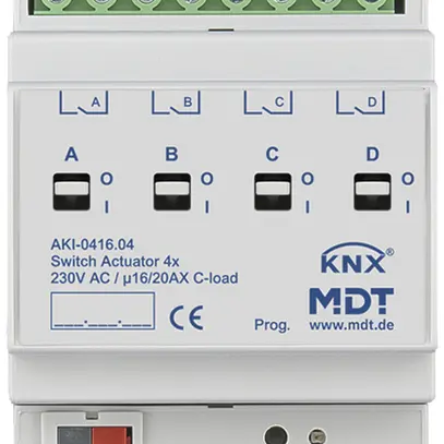 Attuatore-commutatore KNX AMD MDT AKI-0416.04 4-can 16A 230VAC 4UM 