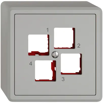 AP-Montageset EDIZIO.liv EASYNET S-One SNAPFIX® gerade 4×RJ45 hgu 