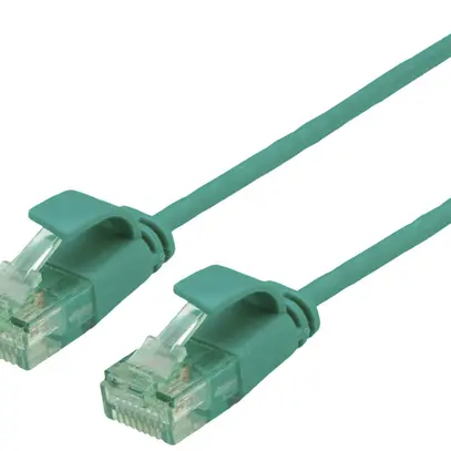 Patchkabel RJ45 ROLINE RM DataCenter slim Kat.6A U/UTP AWG32 TPE grün 2m 