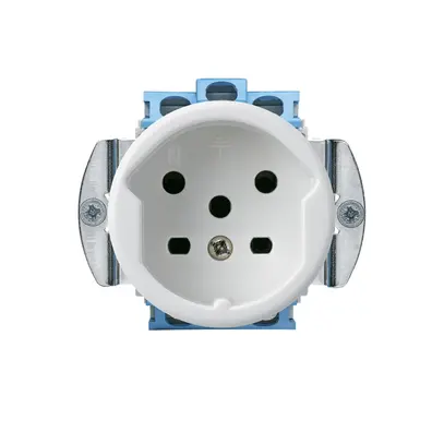 Prise HA basico type 15 avec bornes enfichables blanc 