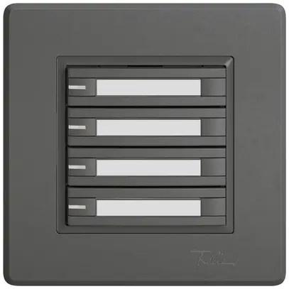 Poussoir KNX RGB ENC EDIZIO.liv SNAPFIX® capteur temp.RGB-LED étiqu.4×com.2T grf 