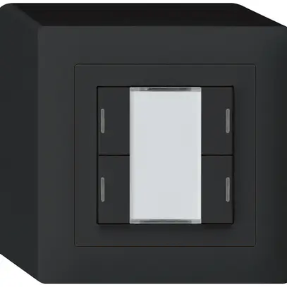 Poussoir AP kallysto KNX 4×noir LED RGB s/e-link 