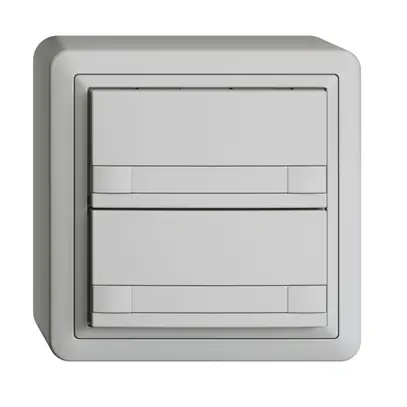 Poussoir KNX RGB AP EDUE, 250mW, s.LED, papier, 2×poussoir, comm.2×touches, grc 