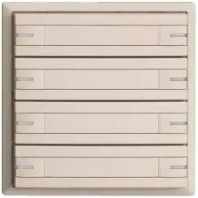 Poussoir KNX RGB EDUE, 250mW, a.LED RGB, a.papier, 8×poussoir, 1×touche, crema 