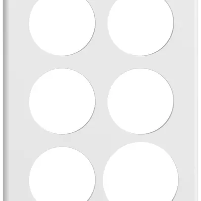 Plaque recouvrement ENC STANDARDdue SNAPFIX® 3×2/2×3 5×Ø50 1×Ø58 150×210mm bc 
