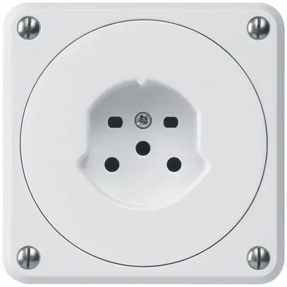 Prise HA robusto type 15 avec bornes enfichables blanc 