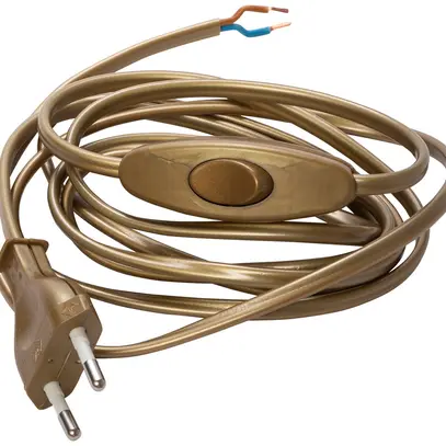 Câble de raccordement ELBRO PVC 2.5A 230V 2×0.75mm² fiche T11 interrupt.2m or 