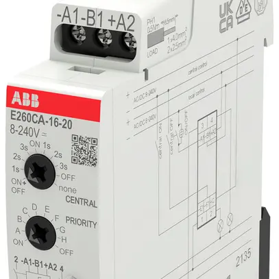 Teleruttore ABB E260CA-16-20 1UM 8…240VUC/16A 4000W 2Ch 