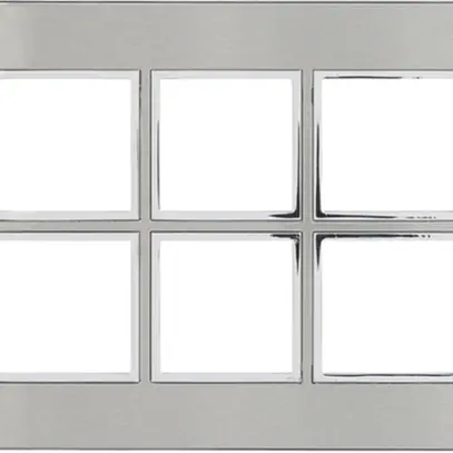 Intestazione INC Legrand Arteor 2×3, orizzontale, stainless steel 