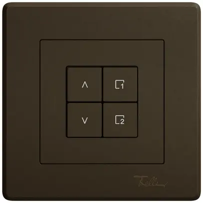 Station secondaire stores ENC EDIZIO.liv Wiser SNAPFIX® 1 scène 4 touches br 