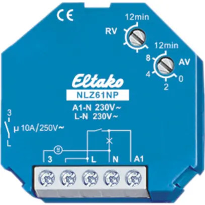 Interruttore tempo INS Eltako 230VAC 1Ch, NLZ61NP 
