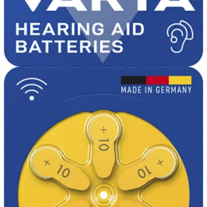 Knopfzelle Zink/Luft VARTA Hearing Aid 10, Blister à 6  Stück 
