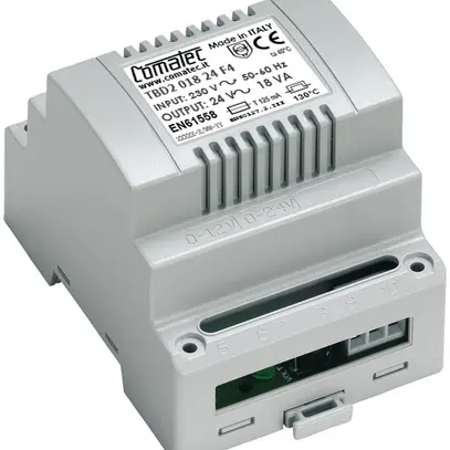 Trasformatore di isolamento AMD Comatec TBD2, IN: 230VAC, OUT: 24VAC/18VA, 4UM 