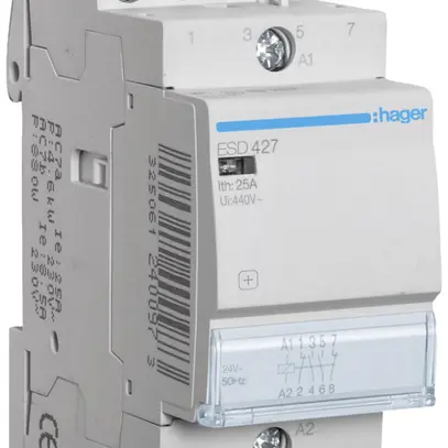 REG-Schütz Hager 24VAC 2 Schliesser 2 Öffner 25A 2TE 