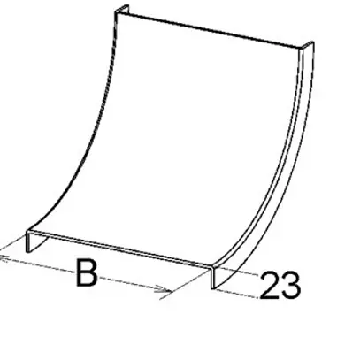 Couvercle pour coude intérieur EBO 300×80mm 