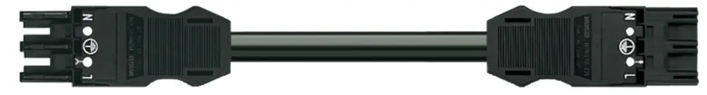 Verbindungsleitung MIDI 3×2.5mm² 20A 250V 5m Cod.A Buchse-Stecker schwarz Cca 