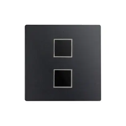 Kit de recouvr. EDIZIOdue elegance pour poussoir double gris graphite 