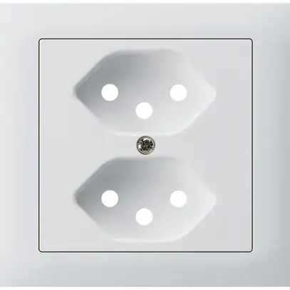 Kit frontal INC G3 kallysto pour prise INC G3 2×type 13 cadre à visser blanc 