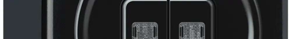 Pulsante luminoso AP origin 2×tasti 2×lum.2CO 1P 0<1 10A 230V 88×88×54mm nero 