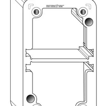 Quadro AP basico 2×1/30mm bianco 