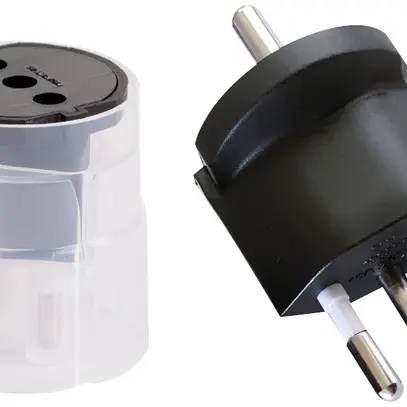 Adattatore fisso MH 3L 10A 230VAC Schuko/T12 CEE7/7-CH T12, nero 