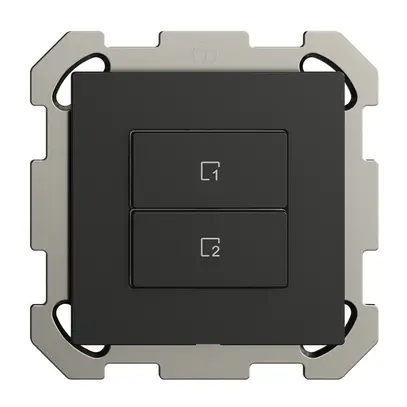 Poussoir scène ENC 2 scènes vertical/2T WLAN Edue Wiser noir 