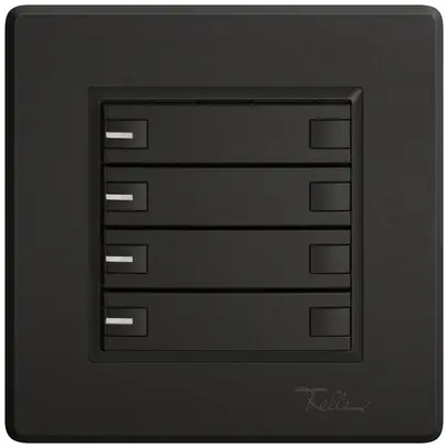 Poussoir KNX RGB ENC EDIZIO.liv SNAPFIX® capteur temp.RGB-LED 4× comm.2T no 