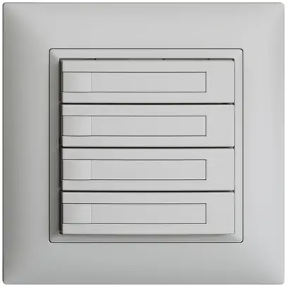 Pulsante INC KNX 4×EDIZIOdue grigio chiaro RGB senza LED con inserto carta 