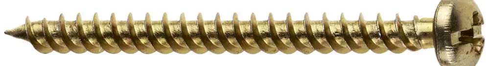 Vis à bois tête ronde spéciale 4.5×50mm jaune/ch 