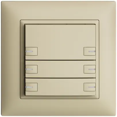 Pulsante INC KNX 6×EDIZIOdue vanille RGB con LED 