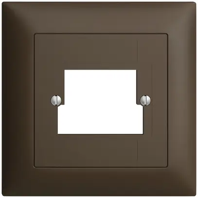 Kit frontale EDIZIOdue coffee 88×88mm 2×TT 2×RJ45 