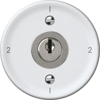 Interruttore a chiave origin commutatore 3/1L 16A 250V 1-2-1-2 60×60mm bianco 