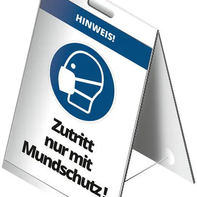 Pannello CIMCO "Zutritt nur mit Mundschutz" 300×500mm 