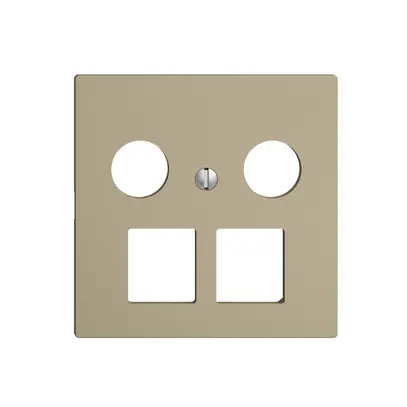 Kit de recouvrement EDIZIOdue F, p.prise multimédia, p.2×RJ45 Keystone sand 