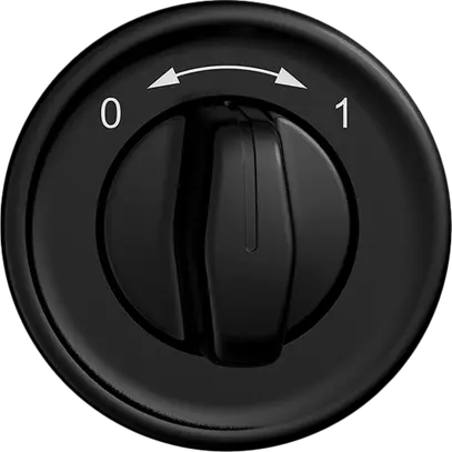 Contatto rotativo INC 0<-->1 STANDARDdue nero con manopola 