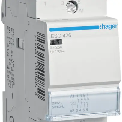 Contattore AMD Hager 230VAC 0 chiusura 4 apertura 25A 2UM 