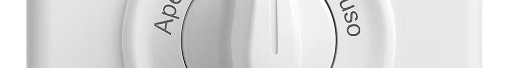 Frontset STANDARDdue Aperto->I<-Chiuso weiss 90×90mm für Schwenktaster 
