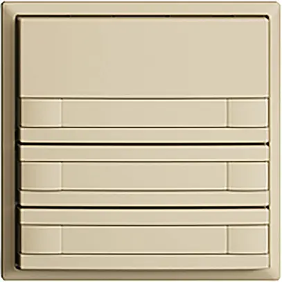 Poussoir ENC KNX 3× EDIZIOdue vanille RGB sans LED avec insert papier 