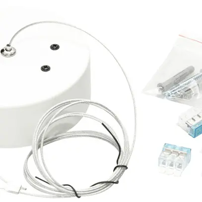 Kit de suspension à corde DOTLUX CAPPUCCINO acier Ø150×2000mm blanc 
