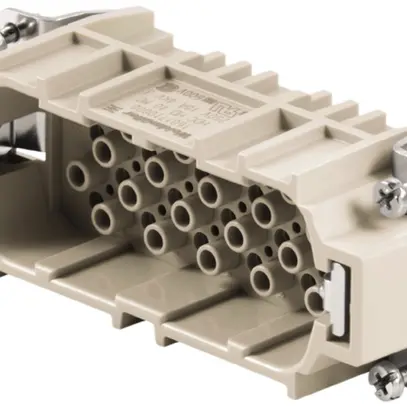 Insert mâle Weidmüller HDC HD 250V 10A 40L à sertir grd.6 